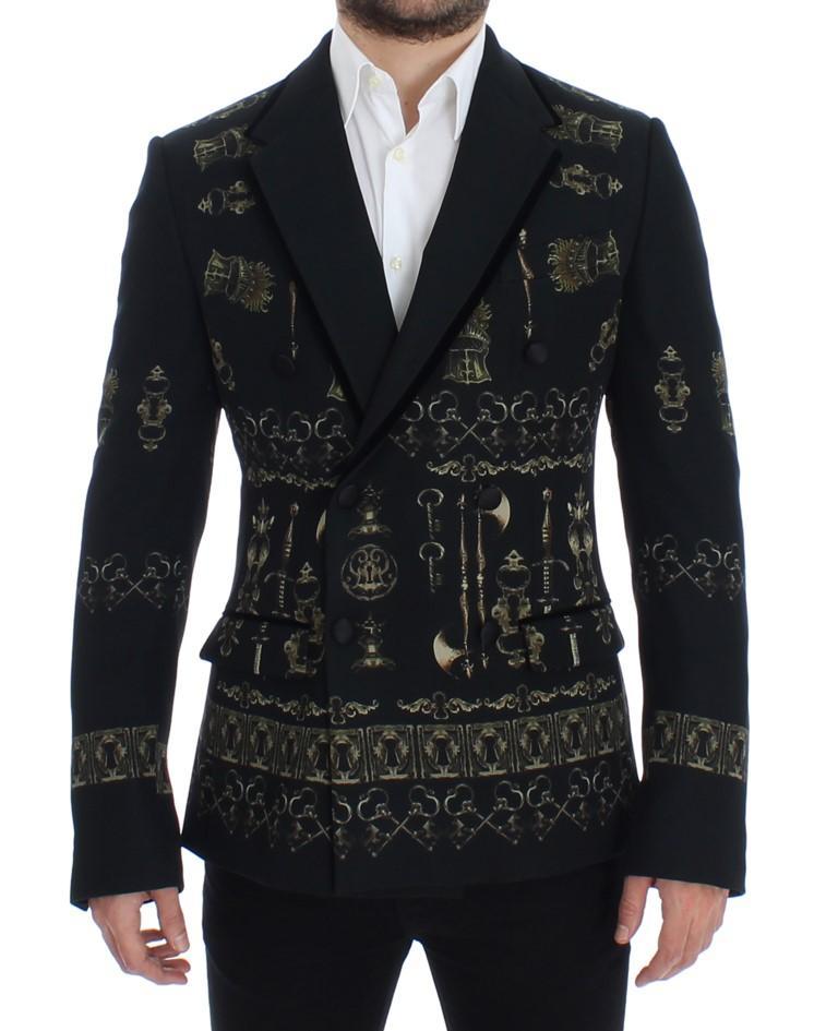 Black silk knight slim fit blazer