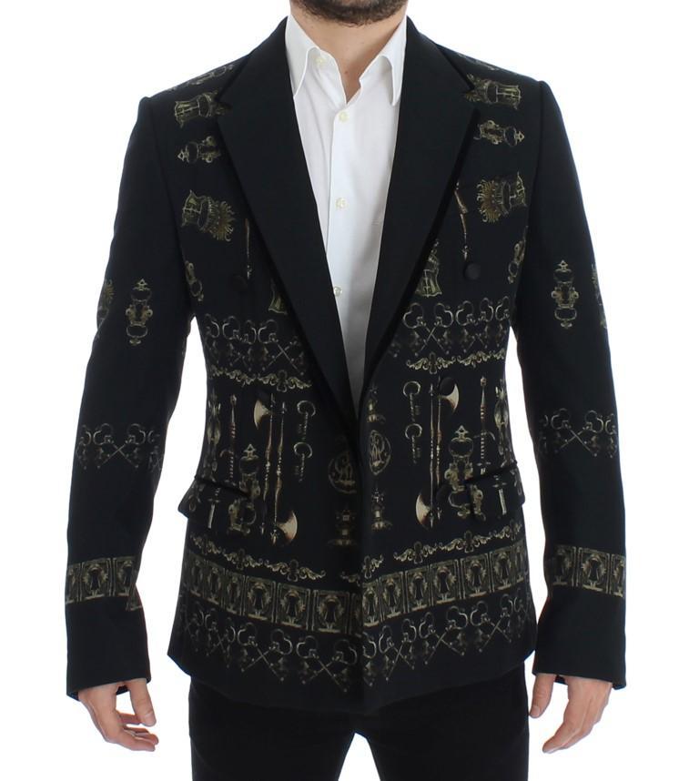 Black silk knight slim fit blazer
