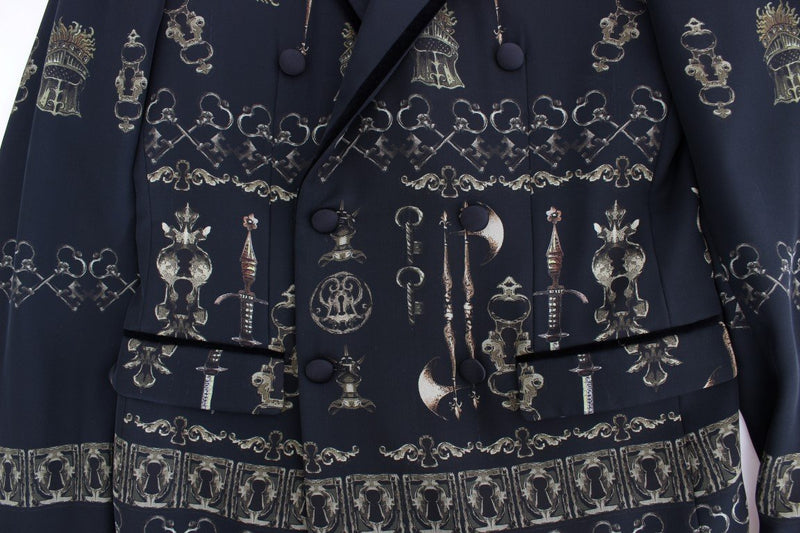 Black silk knight slim fit blazer