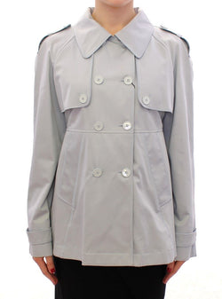 Blue Formal Dress Trench Jacket Coat