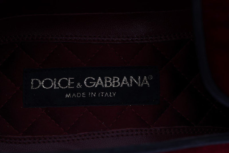 Bordeaux Velvet Gold Floral Loafers