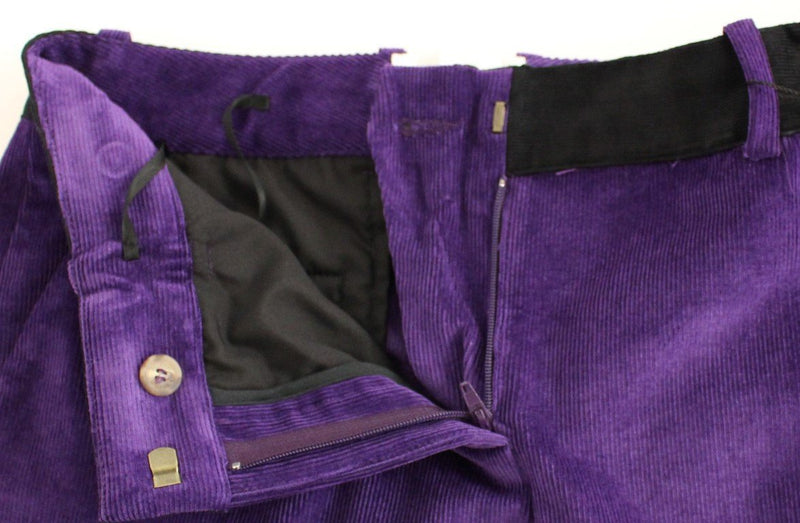 Purple Cotton Corduroys Jeans