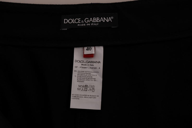 Blue Cotton Sailor Capri Pants