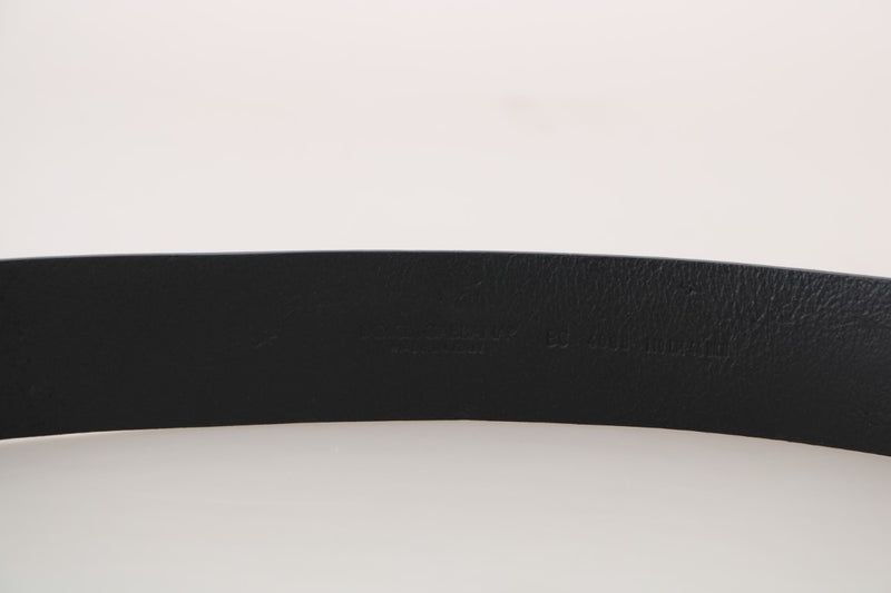 Black Leather Sicilian Western Wide Belt