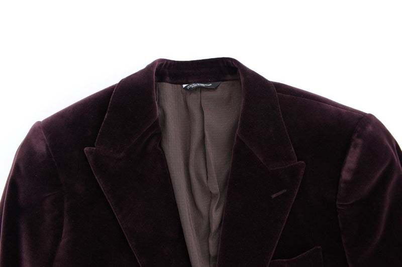Purple velvet slim fit blazer