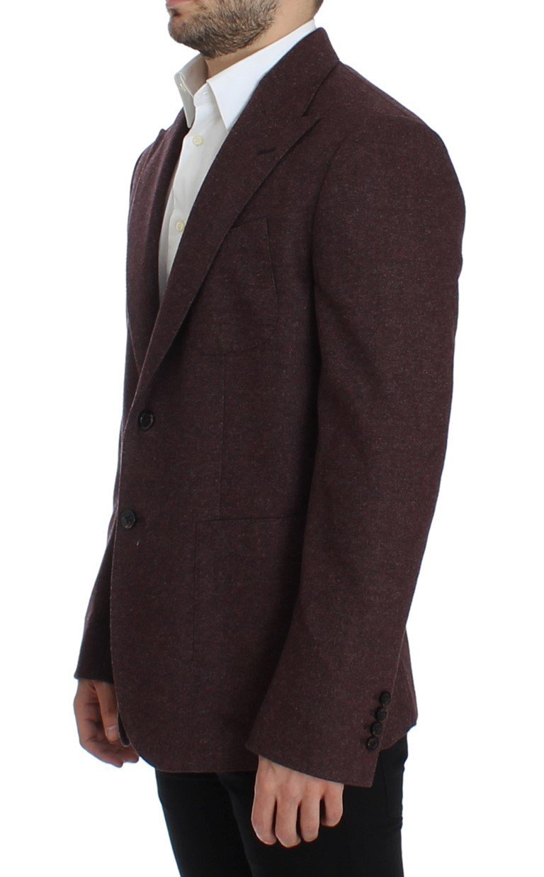 Bordeaux wool stretch blazer