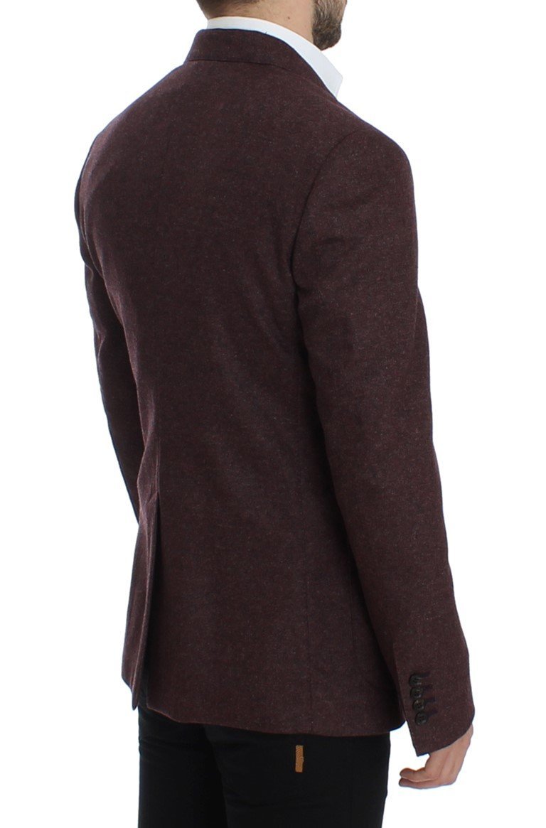 Bordeaux wool stretch blazer