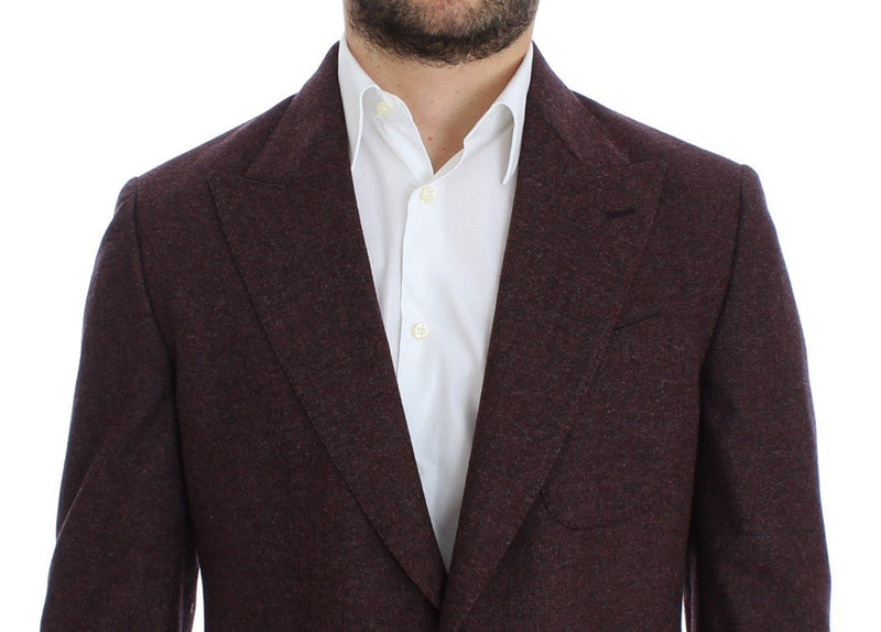 Bordeaux wool stretch blazer