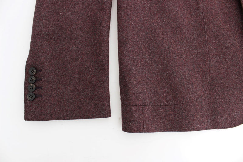 Bordeaux wool stretch blazer