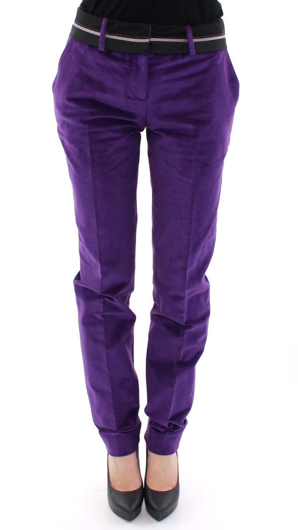 Purple Cotton Corduroys Jeans