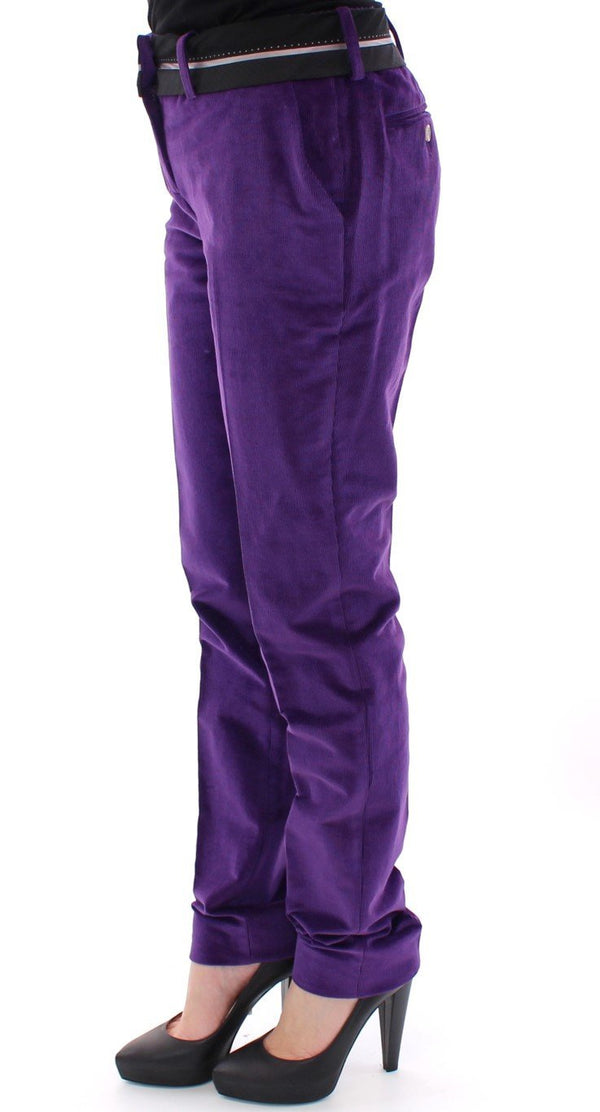 Purple Cotton Corduroys Jeans