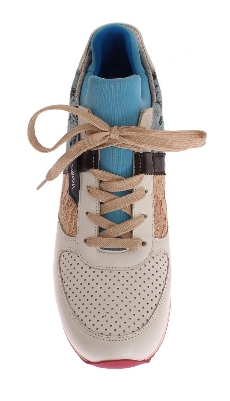 Multicolor Leather Lace Sport Sneakers