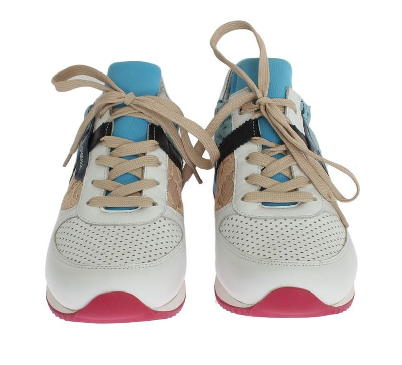 Multicolor Leather Lace Sport Sneakers
