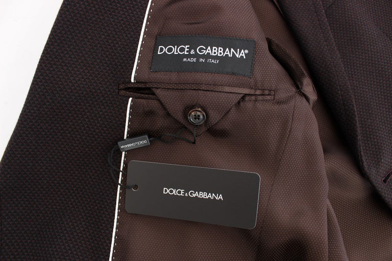 Brown wool slim fit blazer