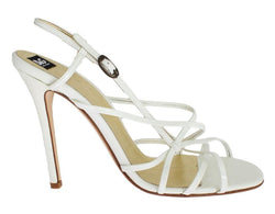 White Leather Sandals Pumps