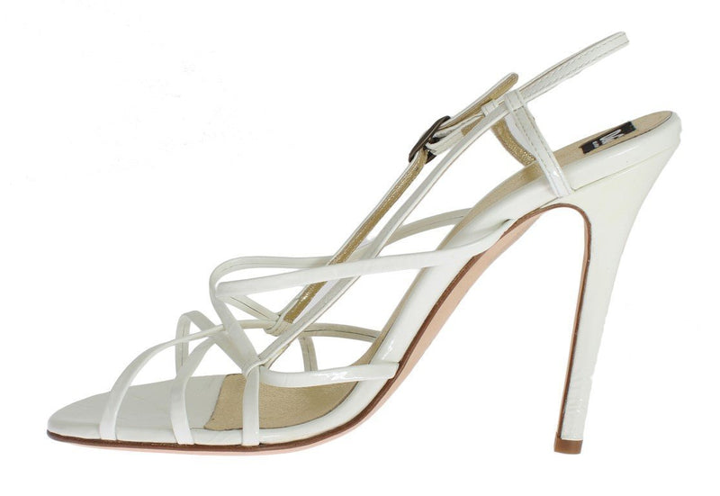 White Leather Sandals Pumps