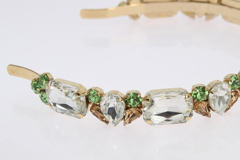 Gold Tiara Brass Crystal Sicily GEMME Headband