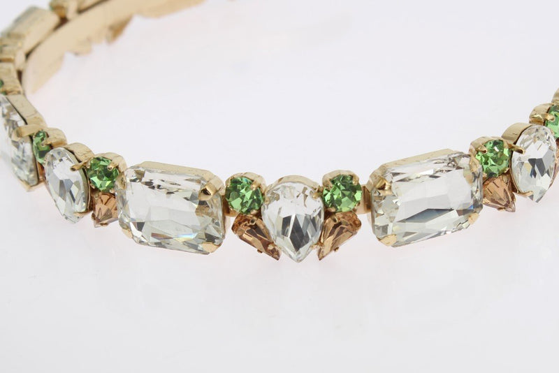 Gold Tiara Brass Crystal Sicily GEMME Headband