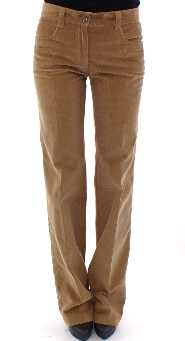 Brown Cotton Corduroys Jeans Pants