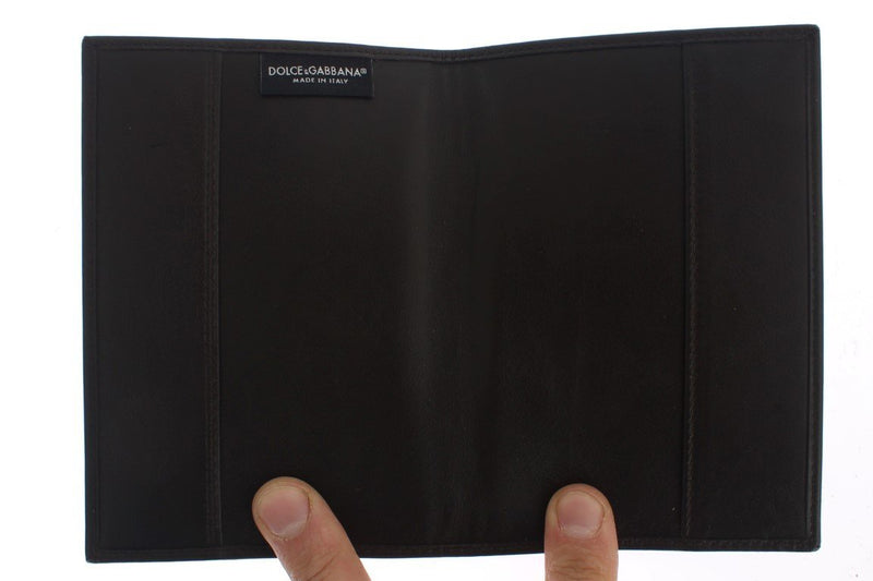 Brown Leather ID Passport Wallet Holder