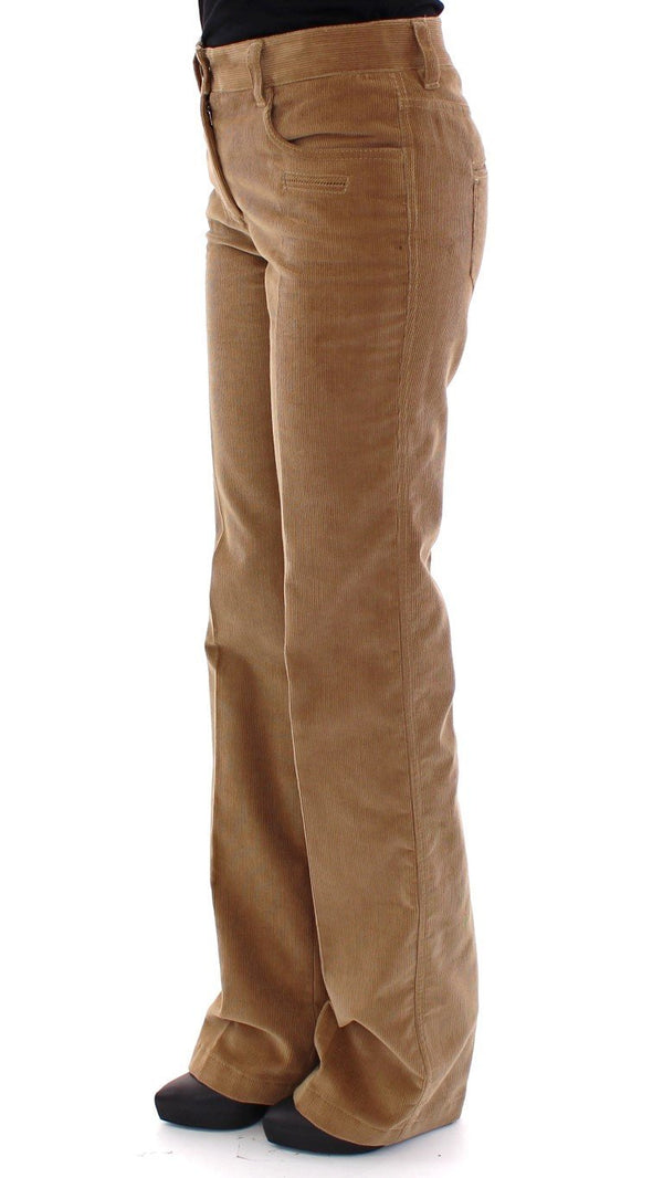 Brown Cotton Corduroys Jeans Pants