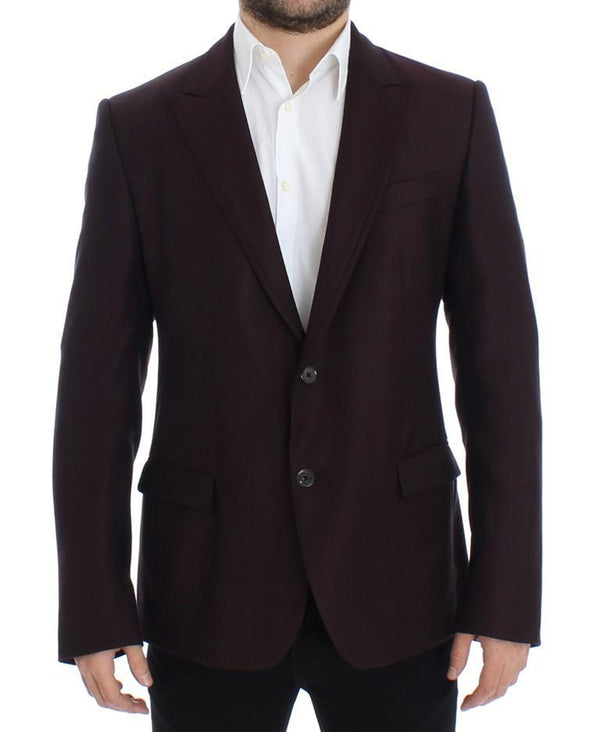 Bordeaux wool slim fit blazer
