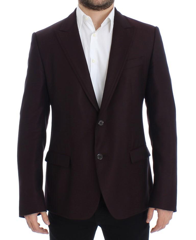 Bordeaux wool slim fit blazer