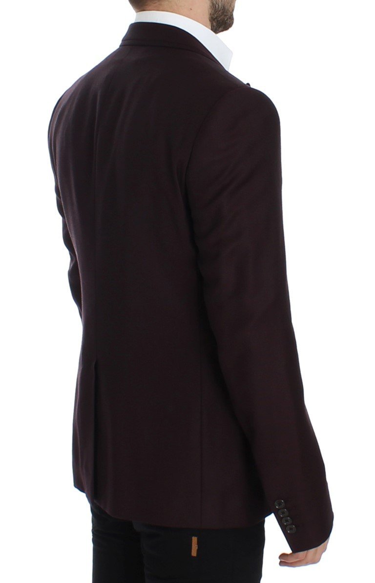 Bordeaux wool slim fit blazer