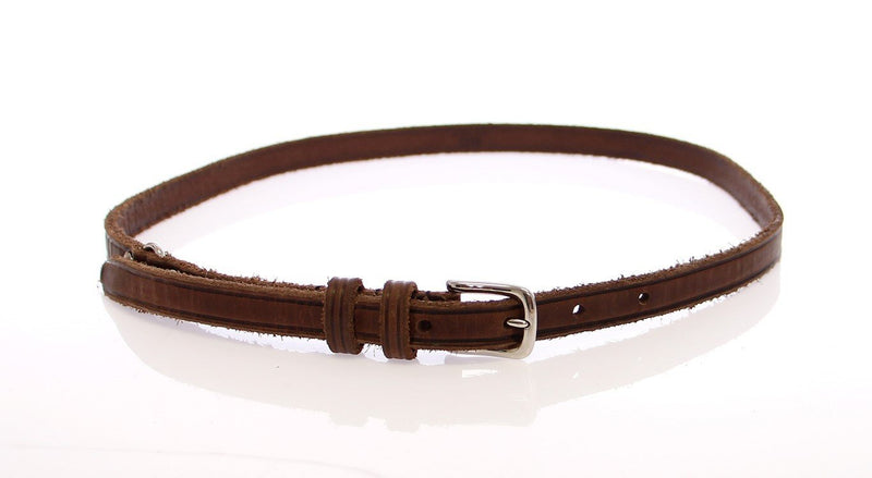 Brown Leather Logo Belt