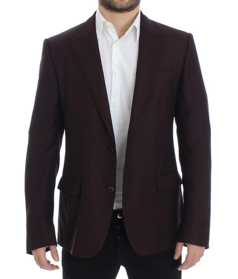 Bordeaux wool slim fit blazer