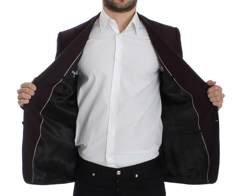 Bordeaux wool slim fit blazer