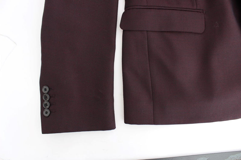 Bordeaux wool slim fit blazer