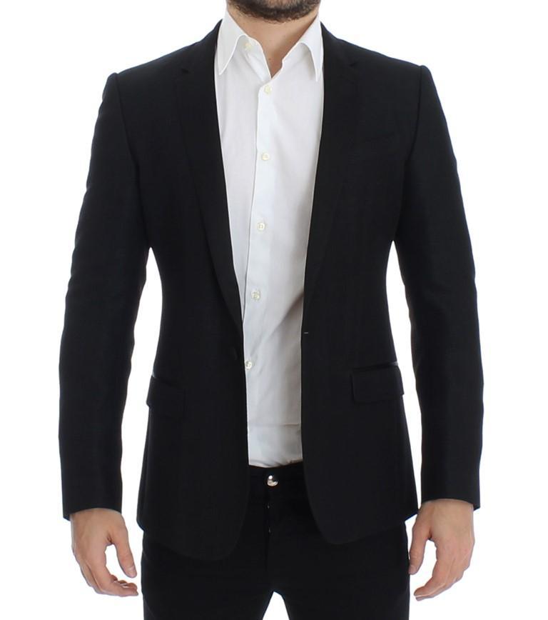 Black wool MARTINI slim blazer