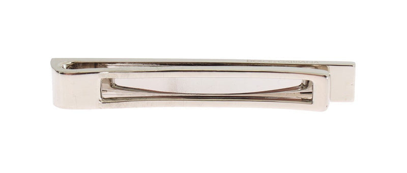 Silver Brass Branded Tie Clip