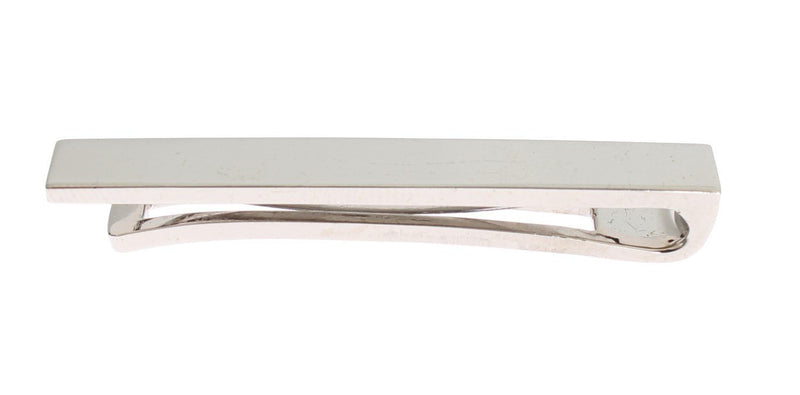 Silver Brass Branded Tie Clip