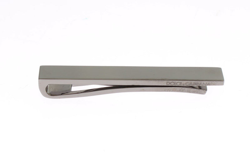 Silver Brass Branded Tie Clip