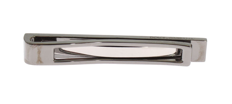 Silver Brass Branded Tie Clip