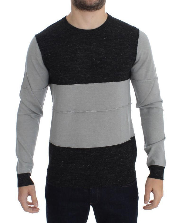 Gray Crewneck Wool Sweater