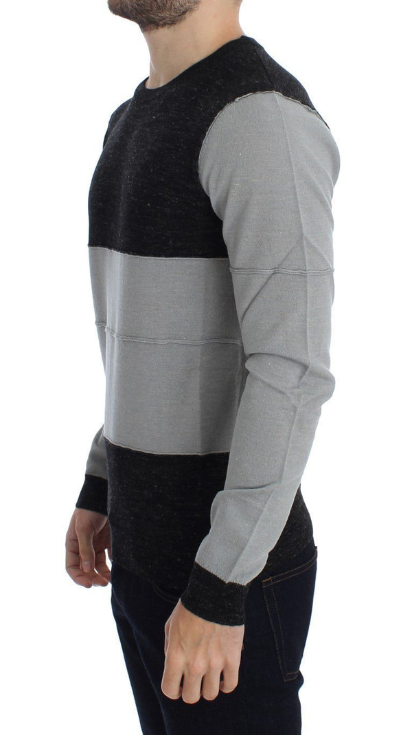 Gray Crewneck Wool Sweater