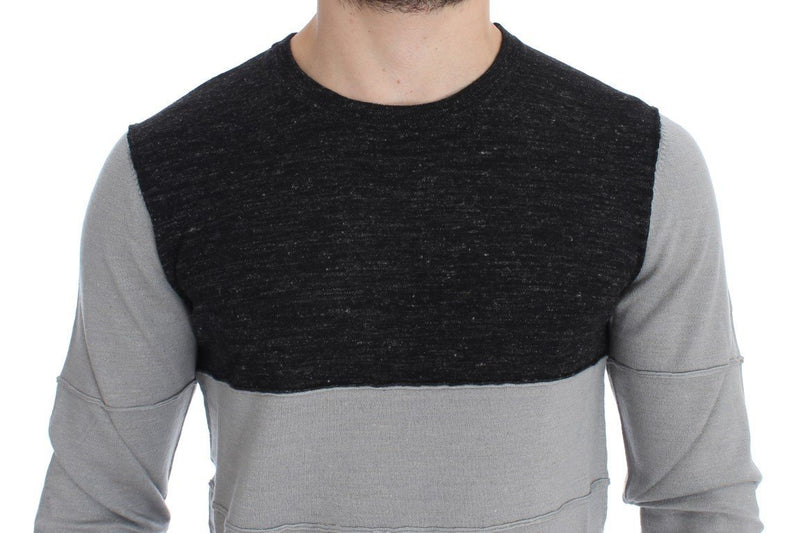 Gray Crewneck Wool Sweater