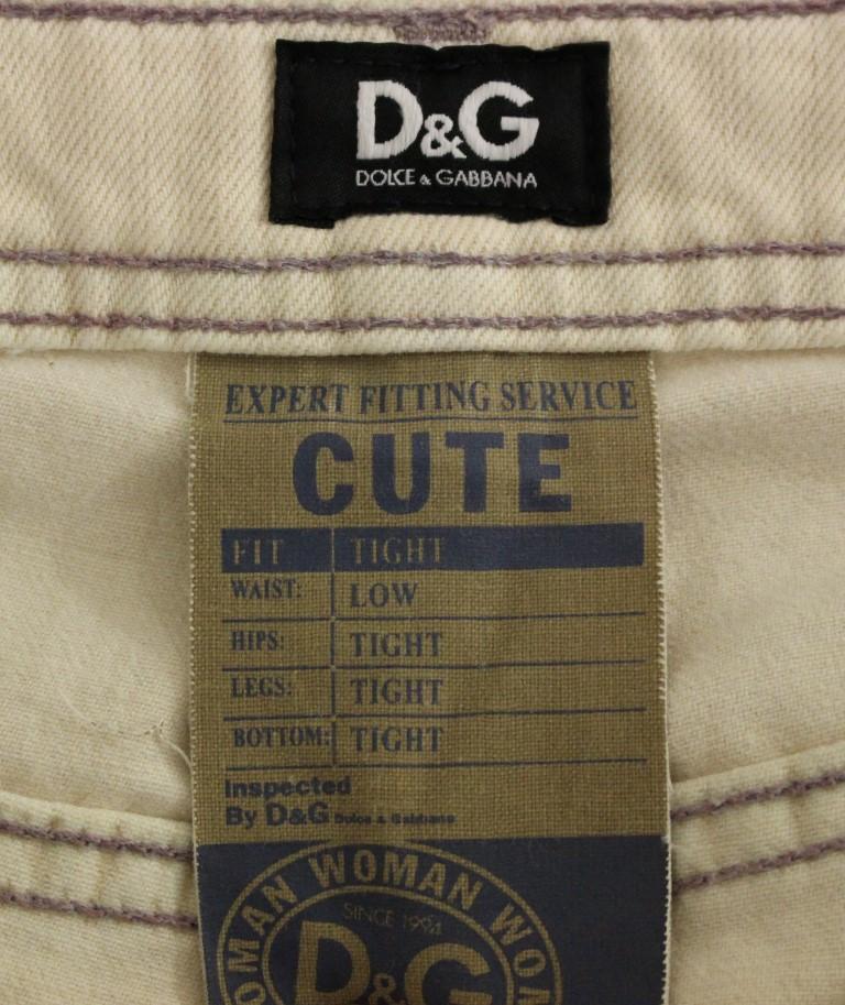 Beige CUTE Cotton Regular Fit Jeans Pants
