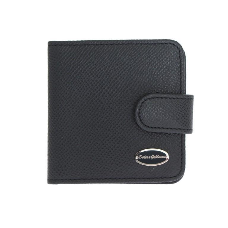 Blue Dauphine Leather Pocket Wallet