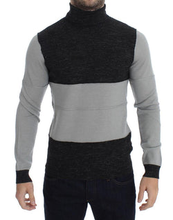 Gray Wool Turtleneck Sweater