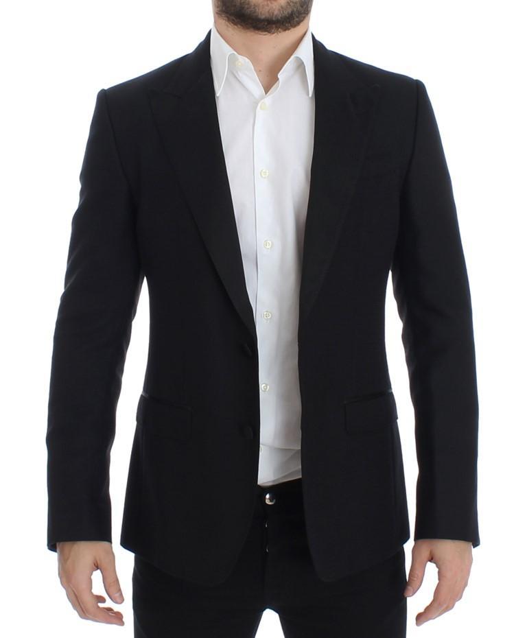 Black wool silk SICILIA blazer