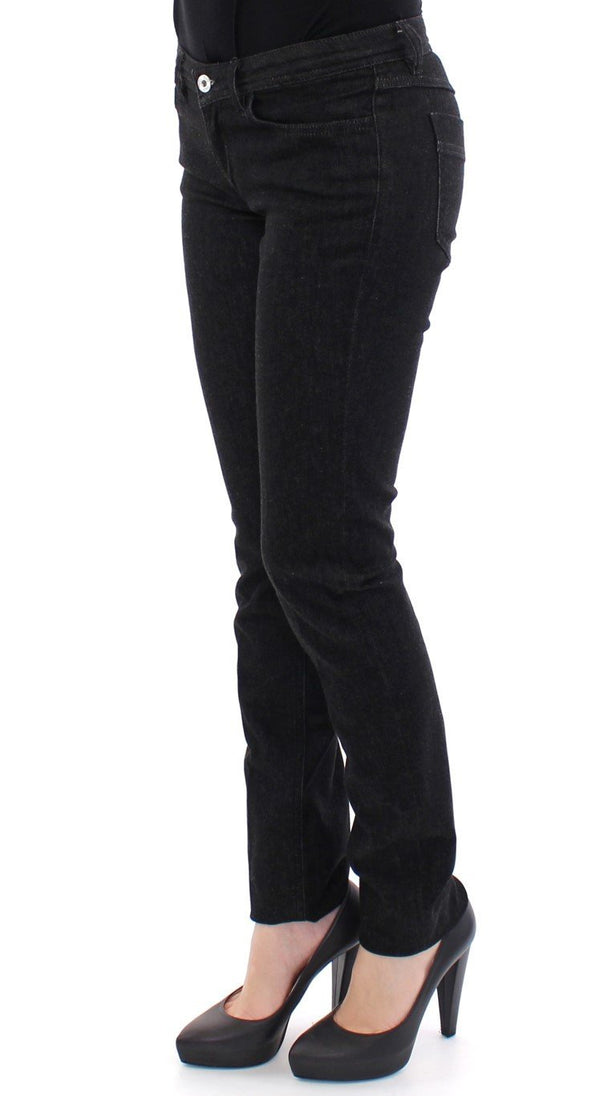 Black CUTE Cotton Regular Fit Jeans Pants