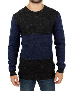 Gray crewneck wool sweater