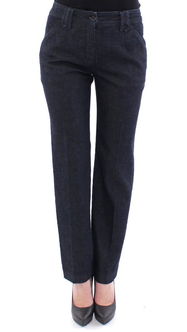 Blue Cotton Regular Fit Jeans Pants