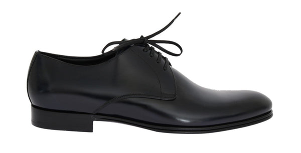 Blue Navy Leather Oxford Derby Formal Shoes