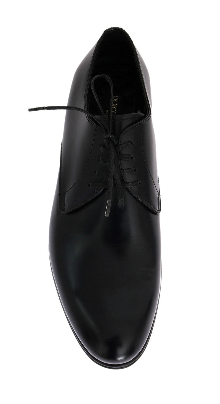 Blue Navy Leather Oxford Derby Formal Shoes