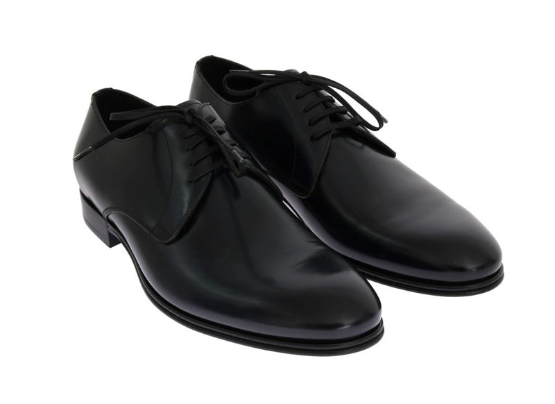 Blue Navy Leather Oxford Derby Formal Shoes